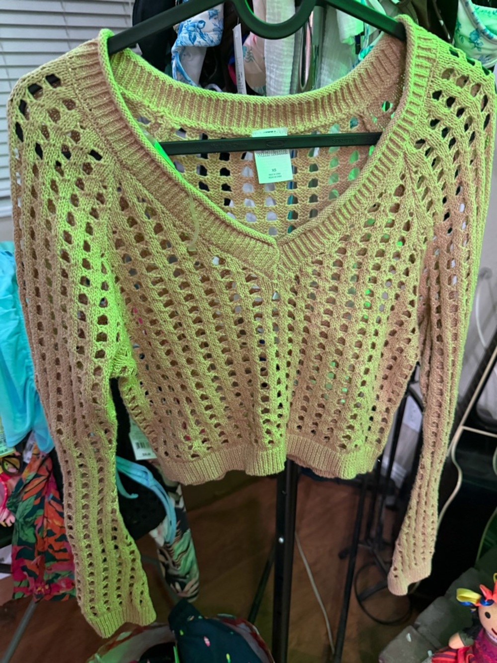 Target Open-Knit V-Neck Sweater - Tan